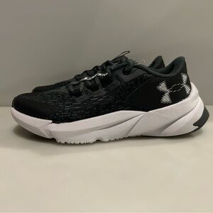 New Under Armour Youth Scramjet 5 Black Grey Running Shoes - Sz 3.5 / EU35.5